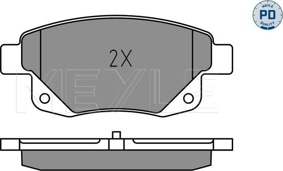 Meyle 025 244 8617/PD - Тормозные колодки, дисковые, комплект autospares.lv