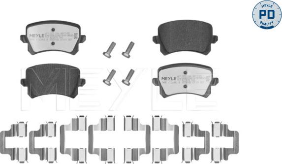 Meyle 025 244 8317/PD - Тормозные колодки, дисковые, комплект autospares.lv