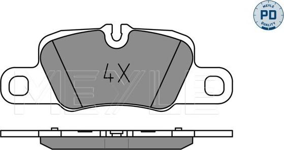 Meyle 025 245 5416/PD - Тормозные колодки, дисковые, комплект autospares.lv