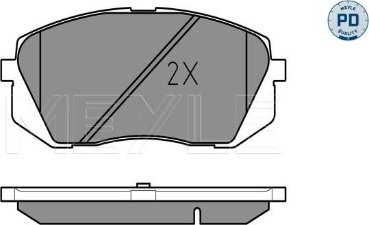 Meyle 025 245 0116/PD - Тормозные колодки, дисковые, комплект autospares.lv