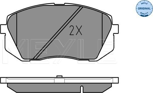 Meyle 025 245 0116/W - Тормозные колодки, дисковые, комплект autospares.lv