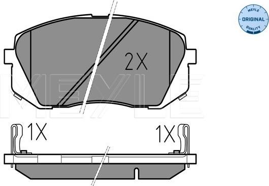 Meyle 025 245 0116/W - Тормозные колодки, дисковые, комплект autospares.lv