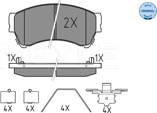 Meyle 025 245 8217/W - Тормозные колодки, дисковые, комплект autospares.lv