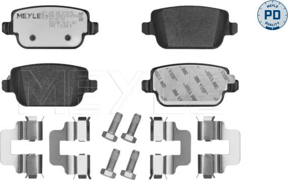 Meyle 025 245 3715/PD - Тормозные колодки, дисковые, комплект autospares.lv