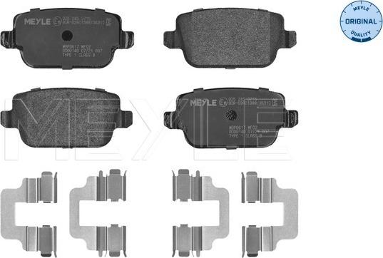 Meyle 025 245 3715 - Тормозные колодки, дисковые, комплект autospares.lv