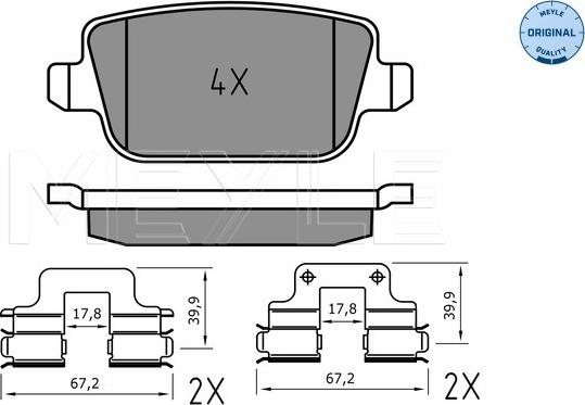 Meyle 025 245 3716 - Тормозные колодки, дисковые, комплект autospares.lv