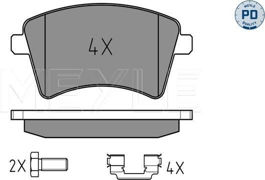 Meyle 025 246 9318/PD - Тормозные колодки, дисковые, комплект autospares.lv