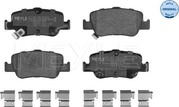 Meyle 025 246 6415/W - Тормозные колодки, дисковые, комплект autospares.lv