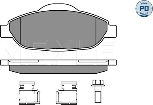 Meyle 025 246 6017/PD - Тормозные колодки, дисковые, комплект autospares.lv