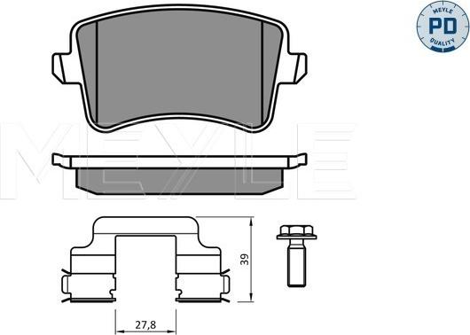 Meyle 025 246 0617-2/PD - Тормозные колодки, дисковые, комплект autospares.lv