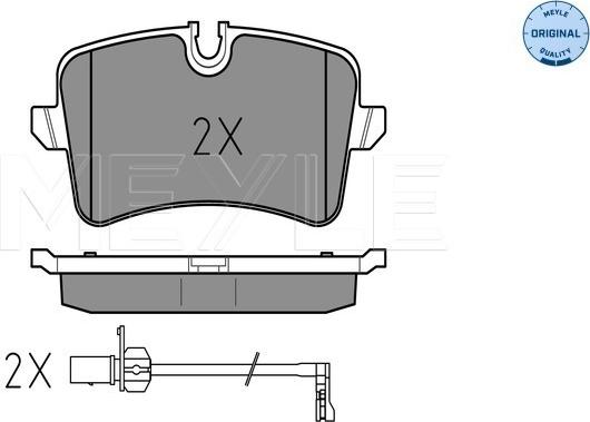 Meyle 025 246 0617/W - Тормозные колодки, дисковые, комплект autospares.lv