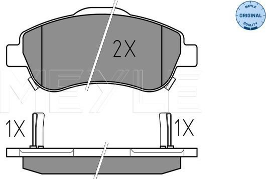 Meyle 025 246 3819/W - Тормозные колодки, дисковые, комплект autospares.lv