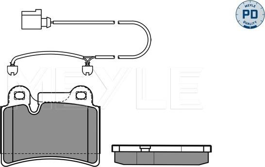 Meyle 025 240 9717/PD - Тормозные колодки, дисковые, комплект autospares.lv