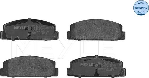 Meyle 025 240 4514 - Тормозные колодки, дисковые, комплект autospares.lv