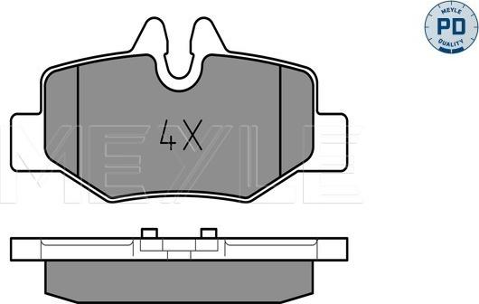 Meyle 025 240 0817/PD - Тормозные колодки, дисковые, комплект autospares.lv