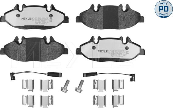 Meyle 025 240 0720/PD - Тормозные колодки, дисковые, комплект autospares.lv