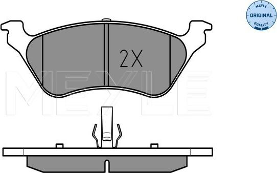 Meyle 025 240 3616/W - Тормозные колодки, дисковые, комплект autospares.lv