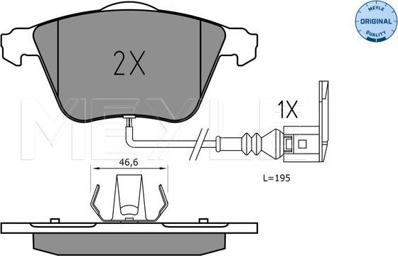 Meyle 025 240 2120 - Тормозные колодки, дисковые, комплект autospares.lv