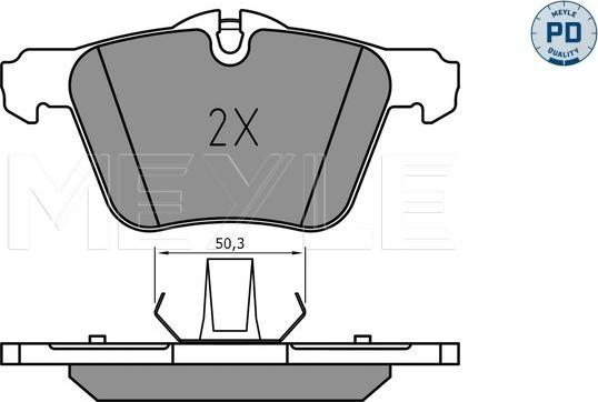 Meyle 025 240 7920/PD - Тормозные колодки, дисковые, комплект autospares.lv