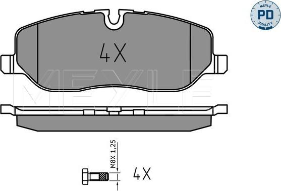 Meyle 025 241 9118/PD - Тормозные колодки, дисковые, комплект autospares.lv