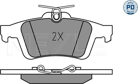 Meyle 025 241 3717/PD - Тормозные колодки, дисковые, комплект autospares.lv