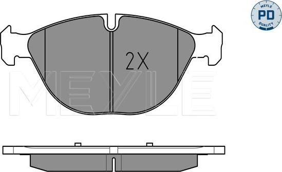 Meyle 025 241 7219/PD - Тормозные колодки, дисковые, комплект autospares.lv