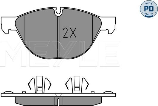 Meyle 025 241 7219/PD - Тормозные колодки, дисковые, комплект autospares.lv