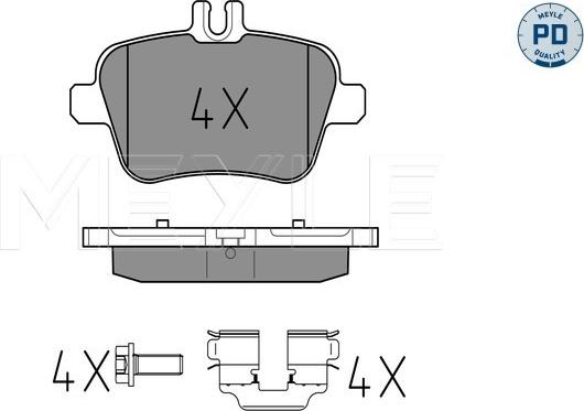 Meyle 025 248 4818/PD - Тормозные колодки, дисковые, комплект autospares.lv