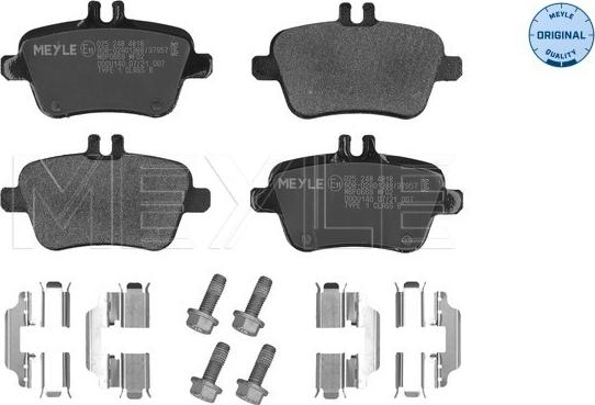 Meyle 025 248 4818 - Тормозные колодки, дисковые, комплект autospares.lv