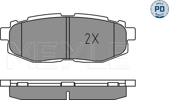 Meyle 025 248 5416/PD - Тормозные колодки, дисковые, комплект autospares.lv