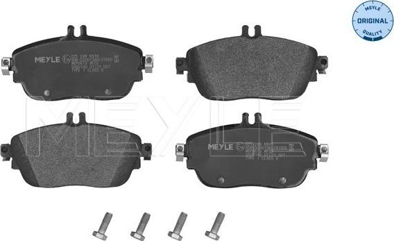 Meyle 025 248 6919 - Тормозные колодки, дисковые, комплект autospares.lv