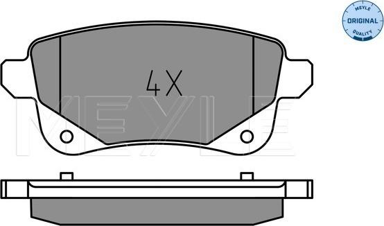 Meyle 025 248 2016 - Тормозные колодки, дисковые, комплект autospares.lv