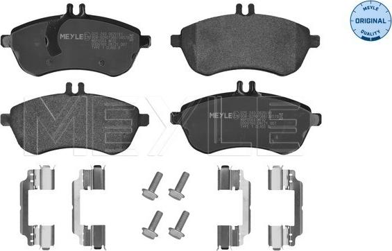 Meyle 025 243 0620/K1 - Тормозные колодки, дисковые, комплект autospares.lv