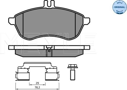 Meyle 025 243 0620/K2 - Тормозные колодки, дисковые, комплект autospares.lv