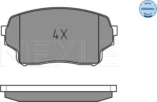 Meyle 025 243 0115/W - Тормозные колодки, дисковые, комплект autospares.lv