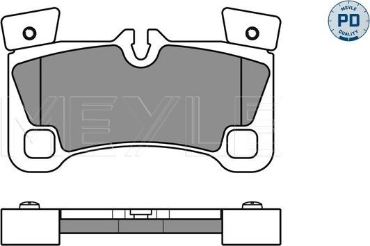 Meyle 025 242 9616/PD - Тормозные колодки, дисковые, комплект autospares.lv