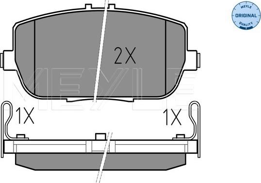 Meyle 025 242 9813/W - Тормозные колодки, дисковые, комплект autospares.lv