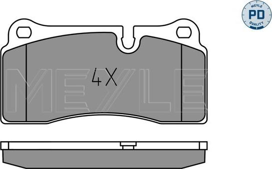 Meyle 025 242 6118/PD - Тормозные колодки, дисковые, комплект autospares.lv