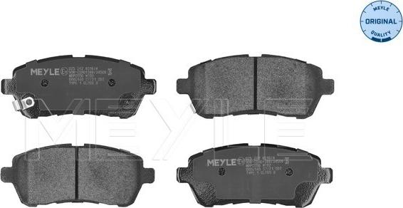 Meyle 025 242 8316/W - Тормозные колодки, дисковые, комплект autospares.lv