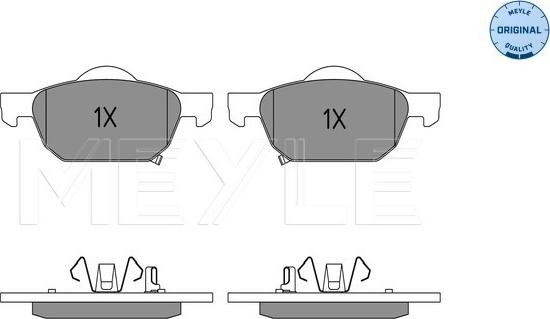 Meyle 025 247 9617/W - Тормозные колодки, дисковые, комплект autospares.lv