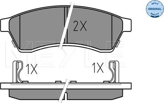 Meyle 025 247 4414/W - Тормозные колодки, дисковые, комплект autospares.lv