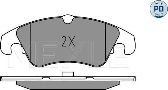 Meyle 025 247 4319/PD - Тормозные колодки, дисковые, комплект autospares.lv