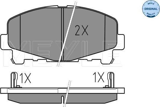 Meyle 025 247 6616 - Тормозные колодки, дисковые, комплект autospares.lv