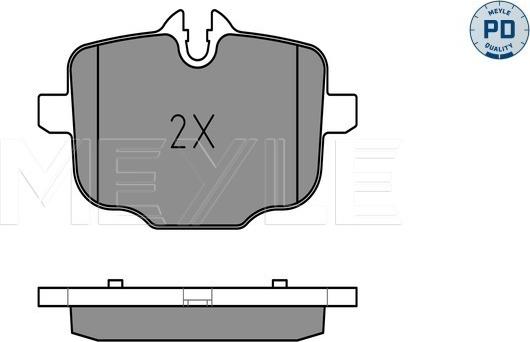 Meyle 025 247 0318/PD - Тормозные колодки, дисковые, комплект autospares.lv