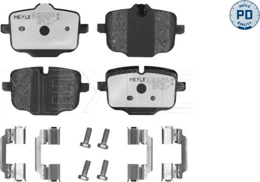 Meyle 025 247 0318/PD - Тормозные колодки, дисковые, комплект autospares.lv