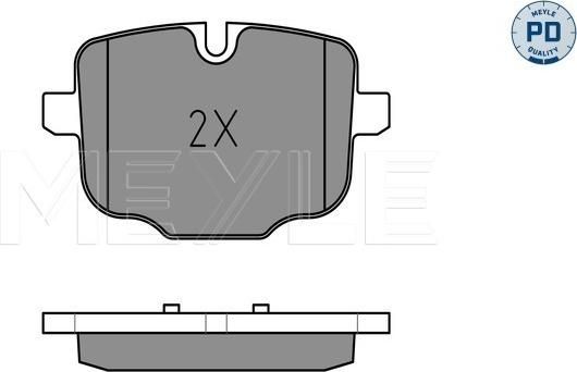 Meyle 025 247 0318/PD - Тормозные колодки, дисковые, комплект autospares.lv