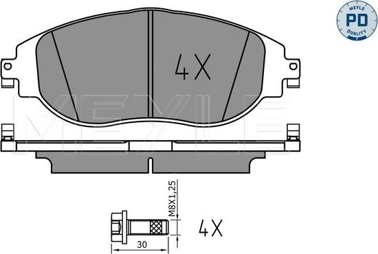 Meyle 025 247 3821/PD - Тормозные колодки, дисковые, комплект autospares.lv