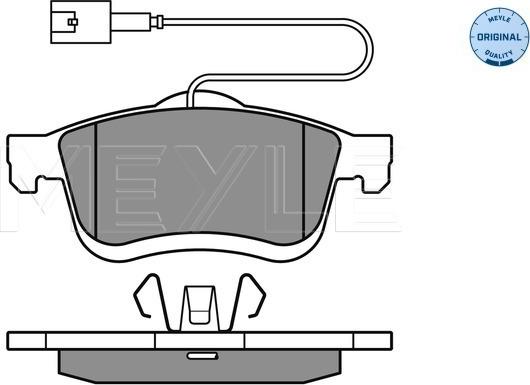 Meyle 025 247 2720/W - Тормозные колодки, дисковые, комплект autospares.lv