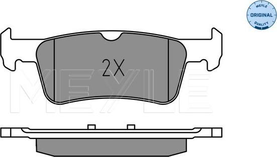 Meyle 025 259 6816 - Тормозные колодки, дисковые, комплект autospares.lv