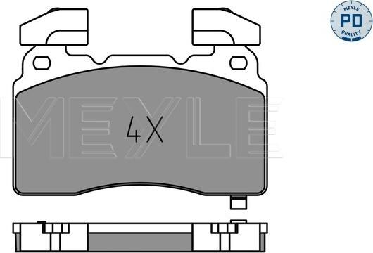 Meyle 025 259 1516/PD - Тормозные колодки, дисковые, комплект autospares.lv